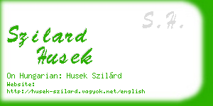 szilard husek business card