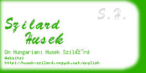 szilard husek business card